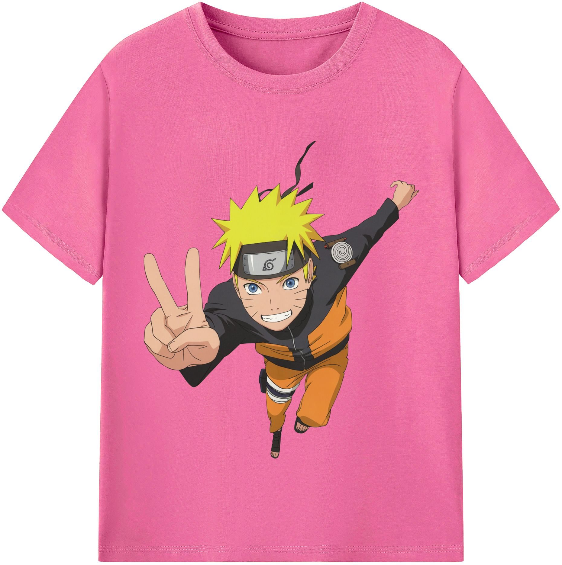 （画像用） NARUTO -ナルト- うずまき ナルト Uzumaki Naruto レディースカジュアルプリントTシャツ（綿100％）